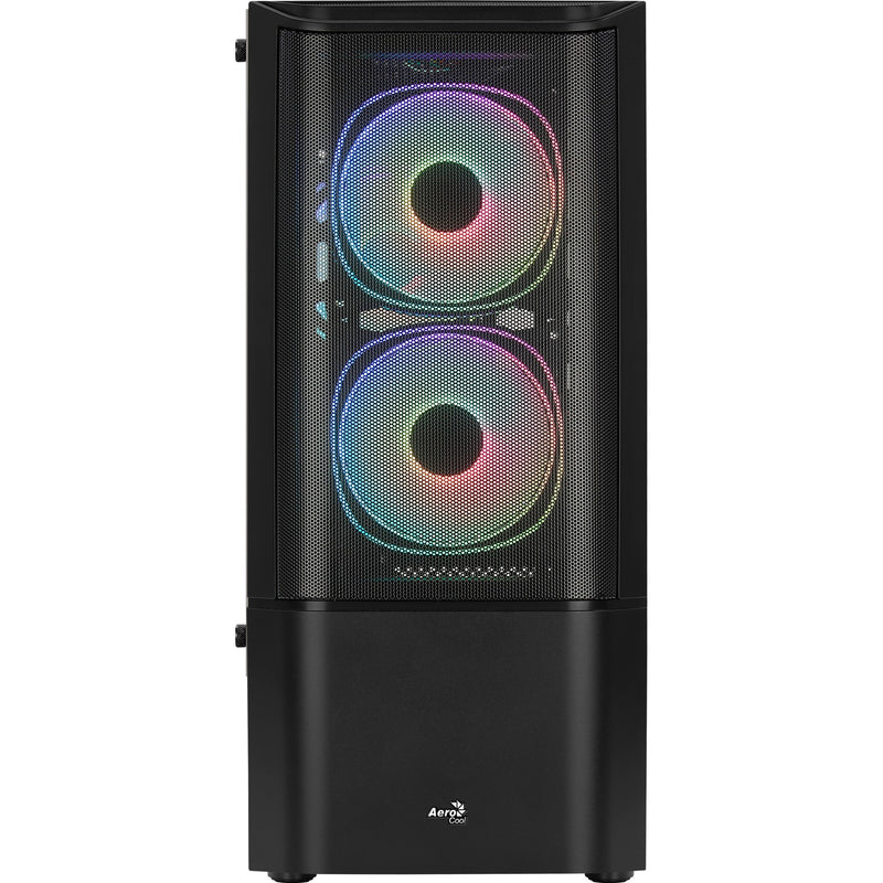 Load image into Gallery viewer, Aerocool quantum mesh v3 midi tower behuizing (zwart grijs | 3x usb-a | rgb | window)

