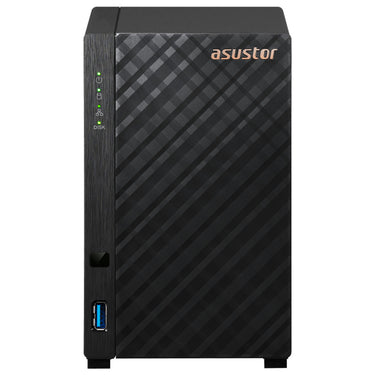 Asustor drivestor 2 gen2 (as1202t) nas (zwart, lan, usb)