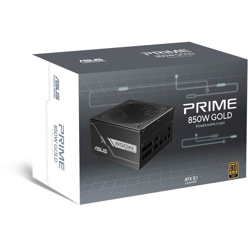 Load image into Gallery viewer, Asus prime gold black edition modulaire 850 watt voeding (zwart, 1x 12v-2x6, 3x pcie)
