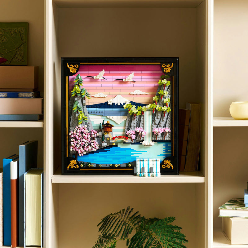 Load image into Gallery viewer, Lego ® art landschap met japanse kersenbloesems wanddecoratie - 31218
