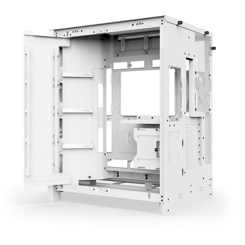 Load image into Gallery viewer, Nzxt h9 flow midi tower behuizing (wit (mat) | 2x usb-a | 1x usb-c | tempered glass)
