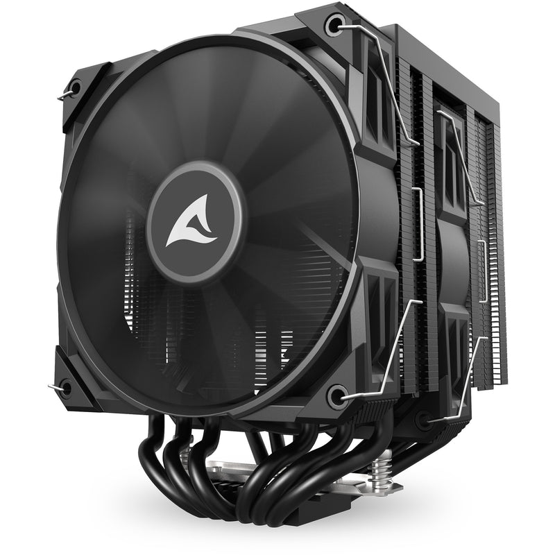Load image into Gallery viewer, Sharkoon a60 cpu-koeler (zwart, 4-pins pwm fan-connector)
