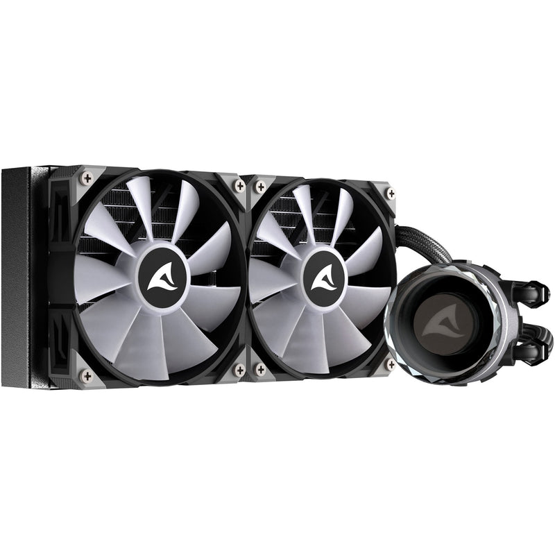 Load image into Gallery viewer, Sharkoon s80 rgb waterkoeling (zwart, 4-pins pwm fan-connector)
