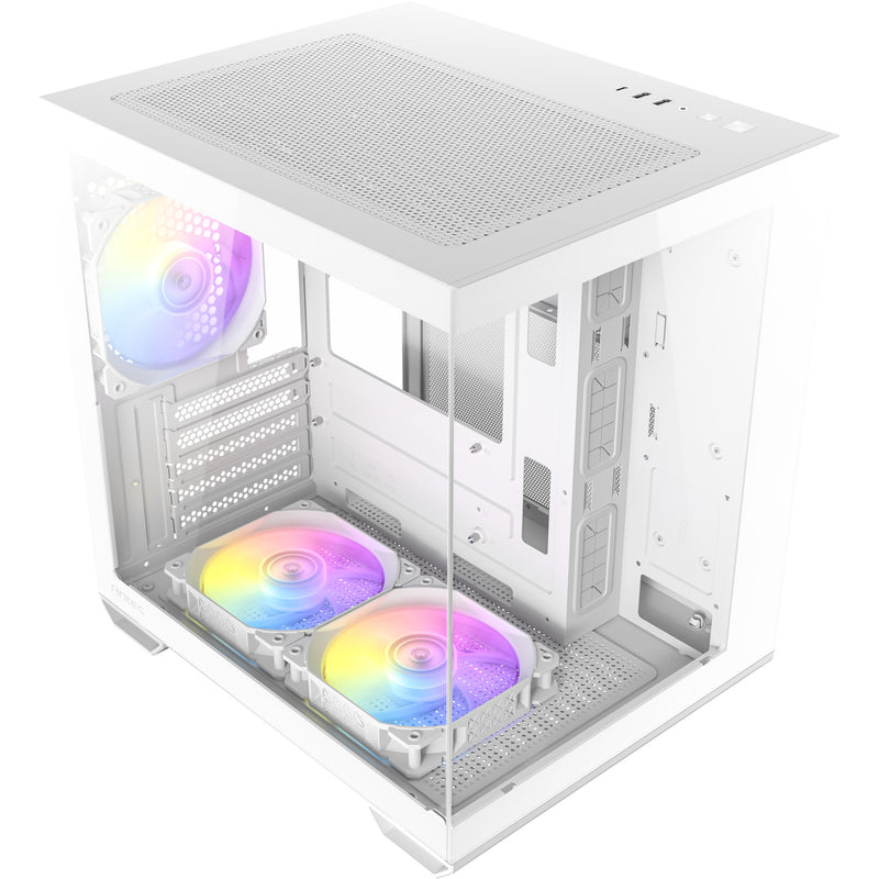 Load image into Gallery viewer, Antec cx60m argb mini tower behuizing (wit | 3x usb-a | rgb | tempered glass)
