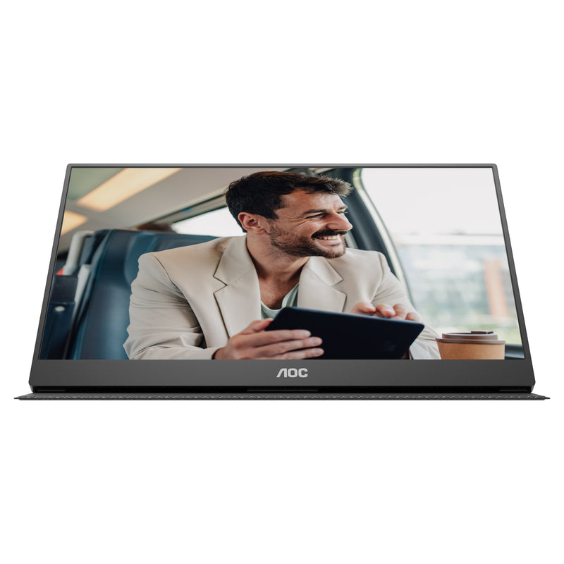 Load image into Gallery viewer, Aoc 16t20e2 15.6 monitor (zwart, 1x mini hdmi, 1x usb-c, audio)
