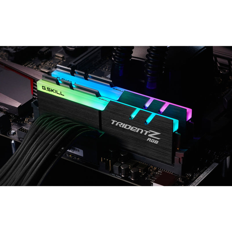 Load image into Gallery viewer, G.skill 32 gb ddr4-3200 (2x 16 gb) kit werkgeheugen (zwart, f4-3200c16d-32gtzr, trident z rgb, xmp)
