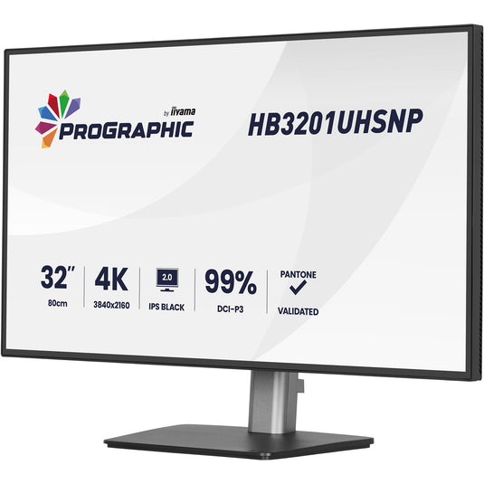 Iiyama prographic hb3201uhsnp-b1 31.5 4k uhd monitor (zwart (mat), hdmi, displayport, usb-c, audio)