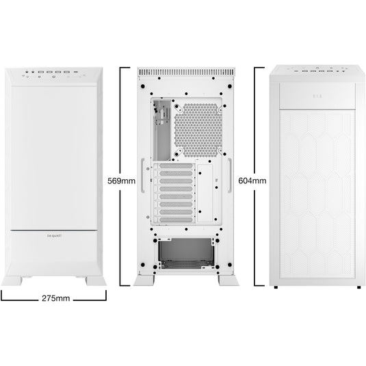 Be quiet! dark base pro 901 big tower behuizing (wit | 4x usb-a | 1x usb-c | rgb | tempered glass)