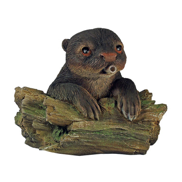Ubbink drijvende spuitfiguur otter op boomstam waterornament