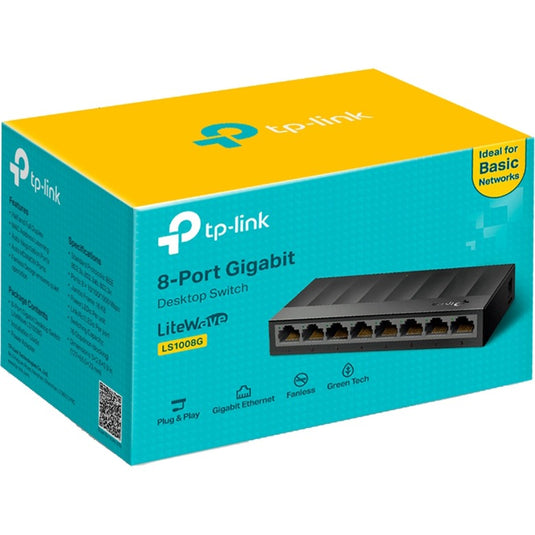 Tp-link ls1008g switch (zwart, unmanaged)
