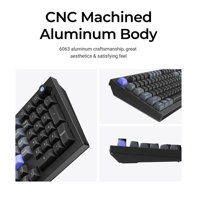 Load image into Gallery viewer, Keychron q5 he 8k magnetic switch keyboard (zwart, us lay-out (qwerty), ultra-fast lime, 96%, rgb leds, osa double-shot pbt, hot swap, knob)
