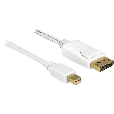 Delock mini displayport > displayport adapter (wit, 1 meter)