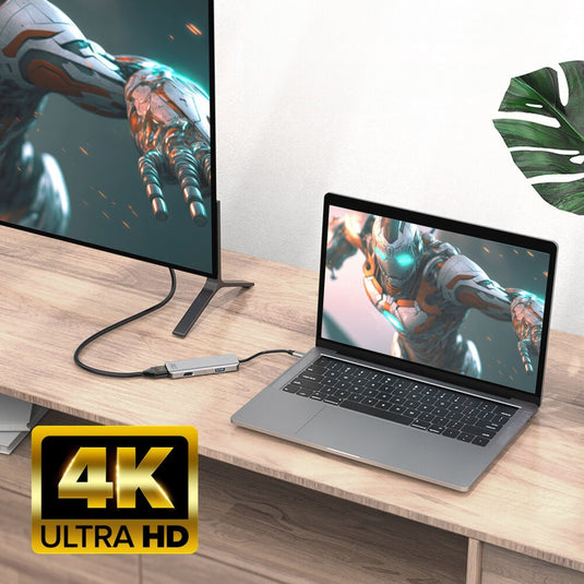 Usb-c-multipoort-adapter act ac7013 zilver 87 g
