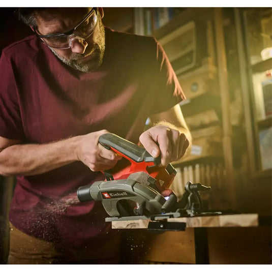 Einhell accucirkelzaag te-cs 18 150-2 li - solo handcirkelzaag (rood zwart, power x-change, accu en oplader niet inbegrepen)