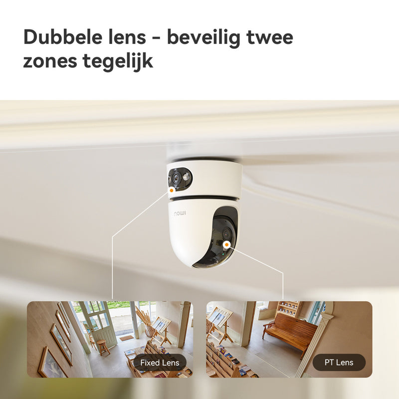 Afbeelding laden in galerijviewer, Imou ranger dual pro 10mp beveiligingscamera (wit, 2x 5mp, wifi 6)
