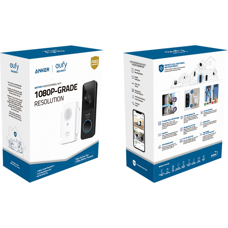 Load image into Gallery viewer, Anker eufy video doorbell slim (zwart)
