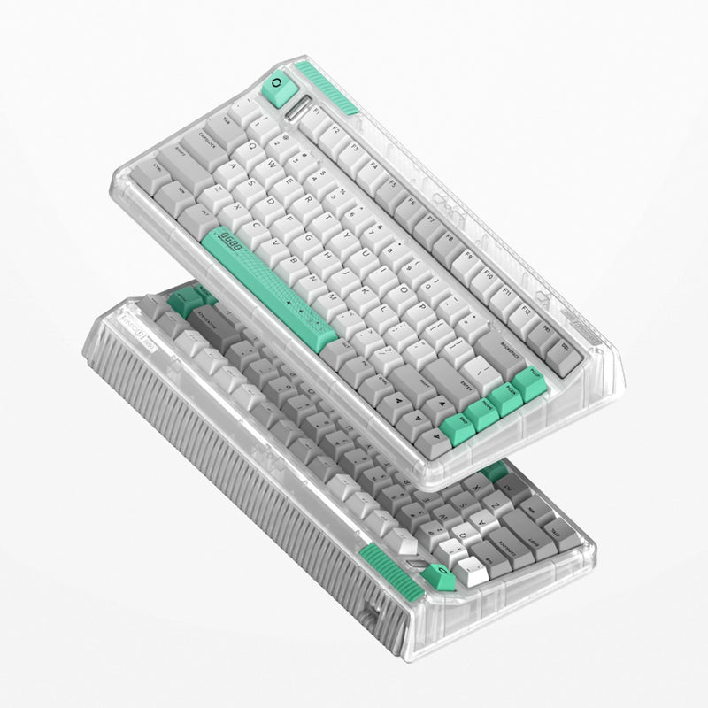 Load image into Gallery viewer, Iqunix og80 wormhole wireless mechanical keyboard, gaming toetsenbord (grijs groen, us lay-out, cherry mx red, rgb leds, 80% (tkl), hot-swappable, pbt, 2.4ghz | bluetooth 5.1 | usb-c)
