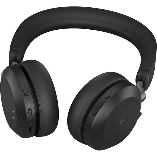 Jabra evolve2 75 on-ear headset (zwart, link380c, microsoft teams)