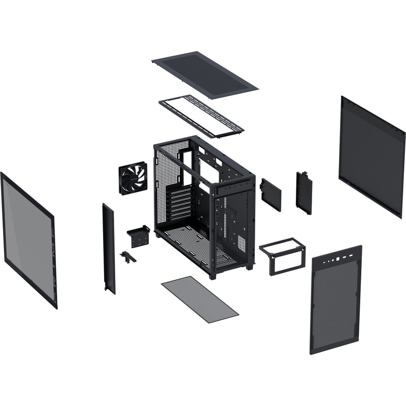 Load image into Gallery viewer, Asus prime ap303 - tempered glass panel midi tower behuizing (zwart | 2x usb-a | 1x usb-c | tempered glass)
