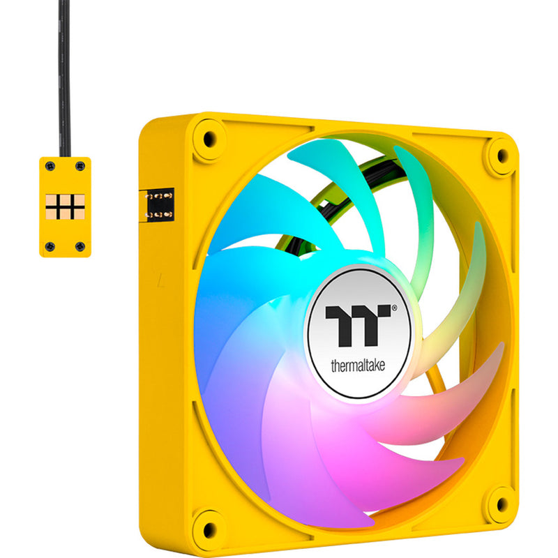 Load image into Gallery viewer, Thermaltake ct120 ex argb sync pc cooling fan bumblebee (3-fan pack) case fans (geel, 3 stuks, 120 x 120 x 25 mm, pwm)
