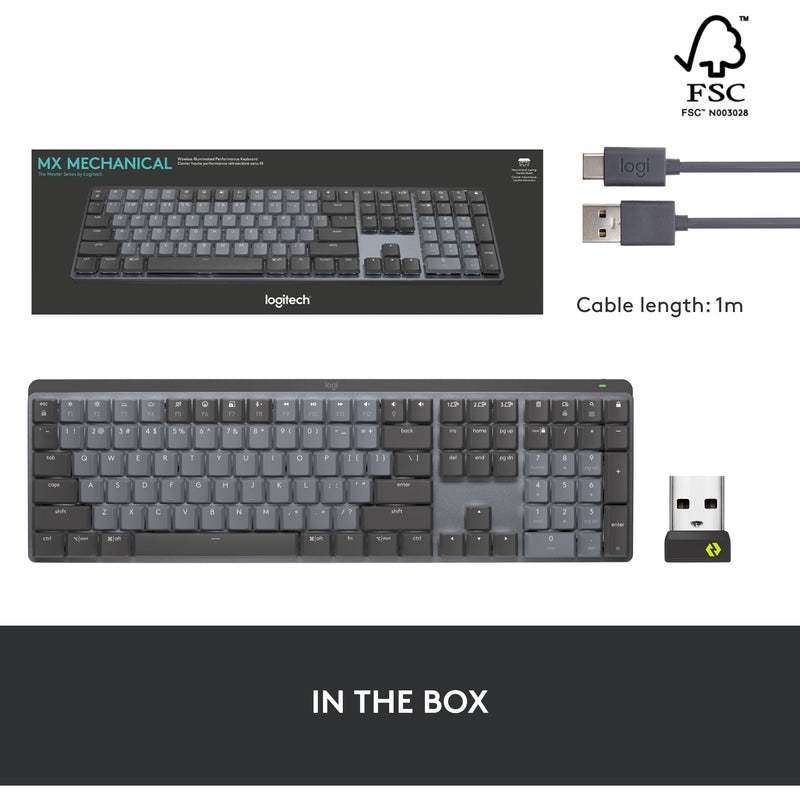 Load image into Gallery viewer, Logitech mx mechanical, toetsenbord (zwart grijs, us-international, bluetooth low energy)
