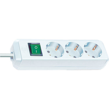 Brennenstuhl eco-line met schakelaar 3-voudig, 5 m stekkerdoos (wit)