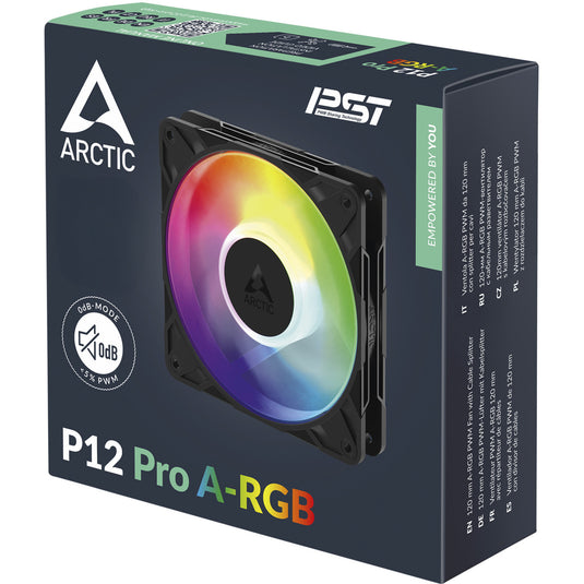 Arctic p12 pro a-rgb case fan (zwart, 120 x 120 x 25 mm, pwm)