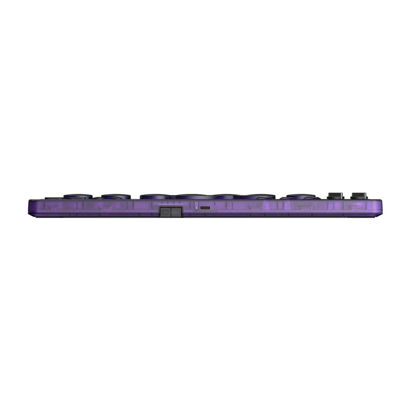 Afbeelding laden in galerijviewer, 8bitdo arcade controller - transparent purple signature edition (paars transparant, 2.4 ghz bluetooth usb, nintendo switch 1 + 2, pc)
