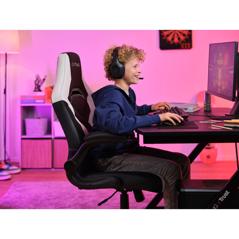 Load image into Gallery viewer, Trust gxt 703w riye gamingstoel (zwart wit)
