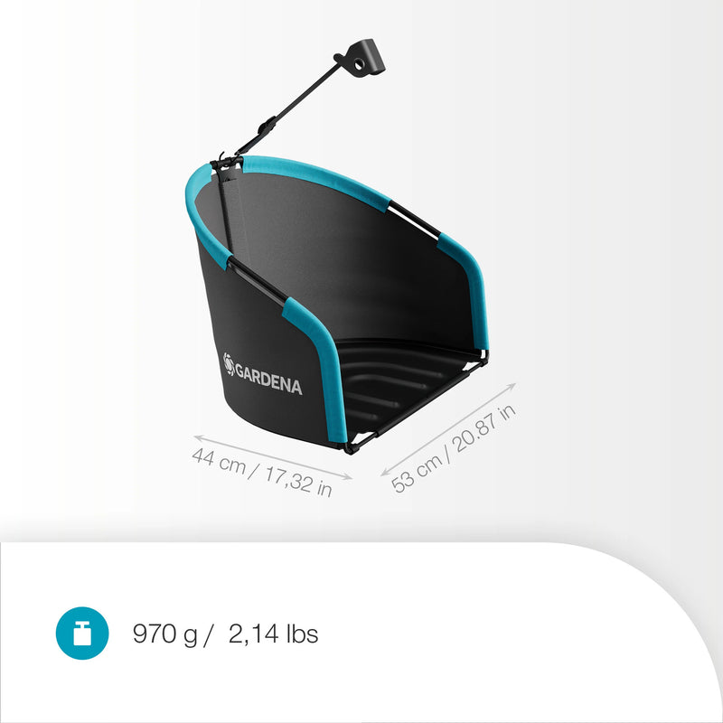Load image into Gallery viewer, Gardena grasopvangbak 49 liter opvangzak (grijs turquoise, 11770-20)
