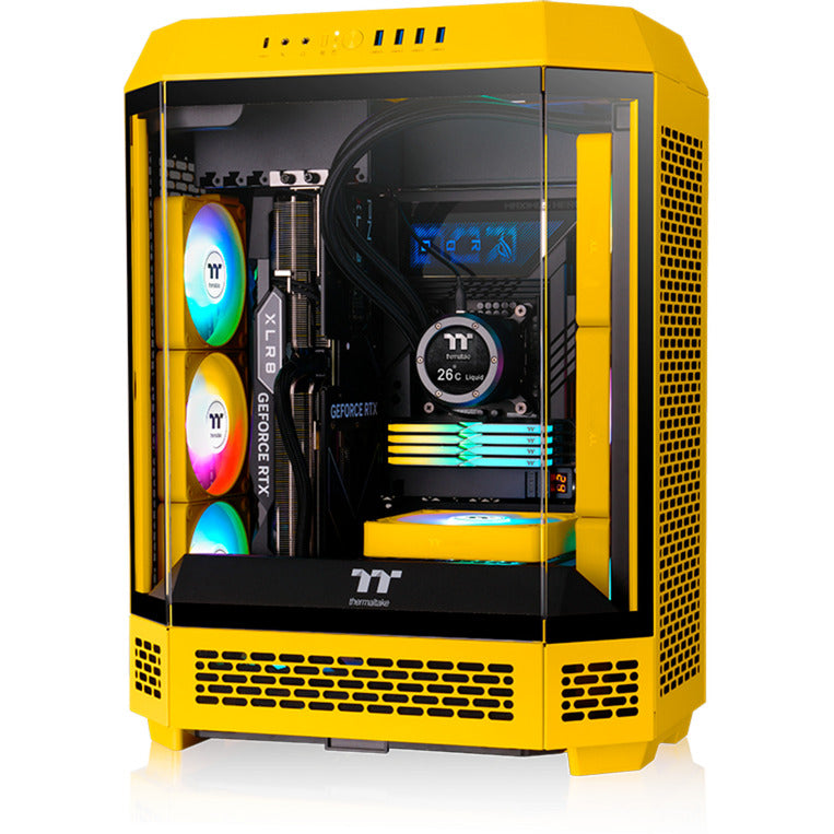 Load image into Gallery viewer, Thermaltake ct120 ex argb sync pc cooling fan bumblebee (3-fan pack) case fans (geel, 3 stuks, 120 x 120 x 25 mm, pwm)
