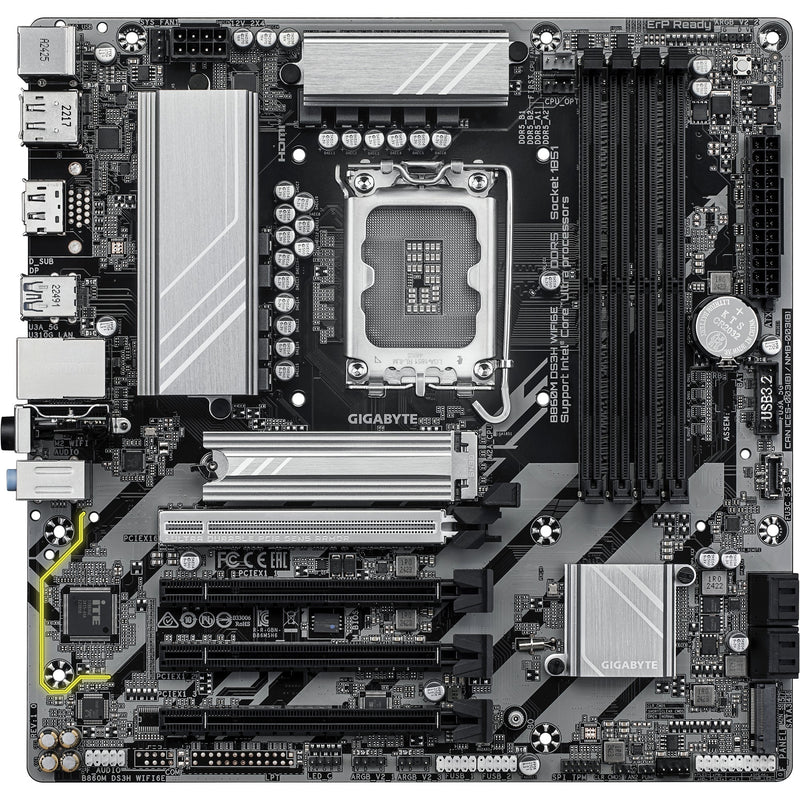 Load image into Gallery viewer, Gigabyte b860m ds3h wifi6e socket 1851 moederbord (raid, 2.5gb-lan, wi-fi 6e, bt, sound, µatx)
