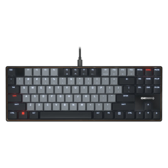 Cherry kc 500 mx lp tkl, toetsenbord (zwart, us lay-out, mx low profile 2.0 ivory, 80% (tkl), white led, pbt keycaps)