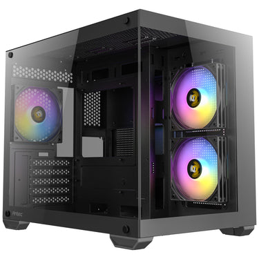 Antec cx600m argb mini tower behuizing (zwart | 3x usb-a | tempered glass)