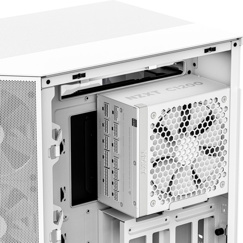 Load image into Gallery viewer, Nzxt c1200 gold atx 3.1 modulaire 1200 watt voeding (wit, 1x 12v-2x6, 3x pcie)
