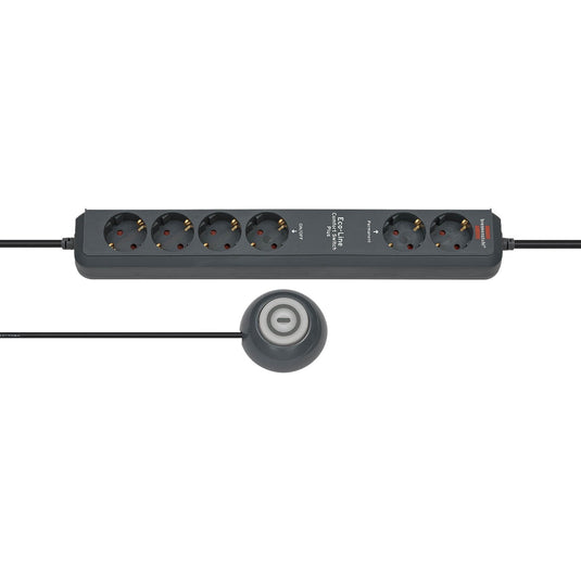 Brennenstuhl eco-line comfort switch plus 6x stekkerdoos (antraciet, 1159560516, voor 6 stekkers)