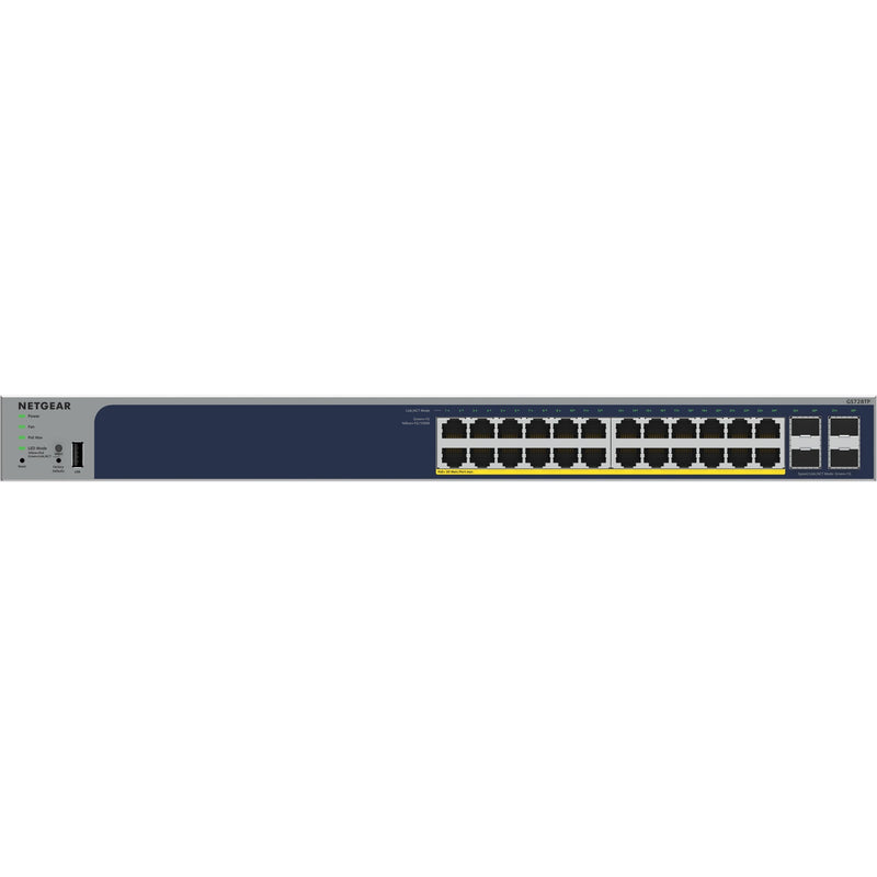 Load image into Gallery viewer, Netgear 24-port gigabit ethernet poe+ smart switch with 4 sfp ports (gs728tpv3)
