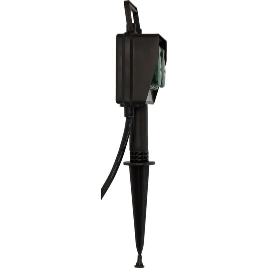 Brennenstuhl tuincontactdoos met aardspies 1154430 stekkerdoos (zwart, 1,4 meter, ip44)