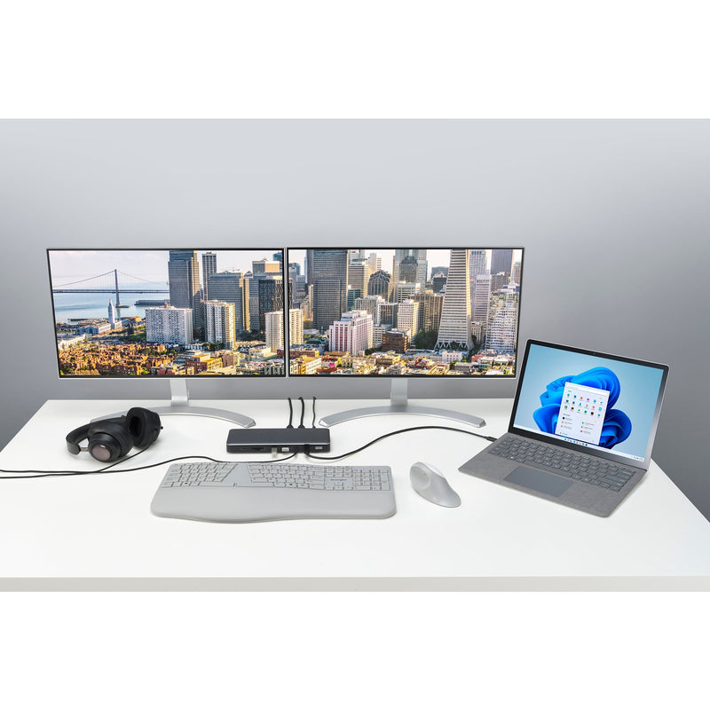 Afbeelding laden in galerijviewer, Kensington sd5760t dockingstation (zilver zwart, thunderbolt 4, usb-c, usb-a, hdmi, pd)
