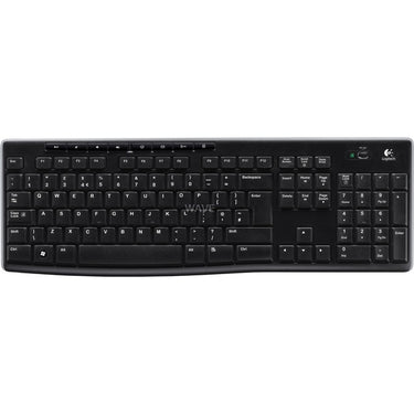 Logitech wireless keyboard k270 (zwart, eu lay-out (qwerty), rubberdome)