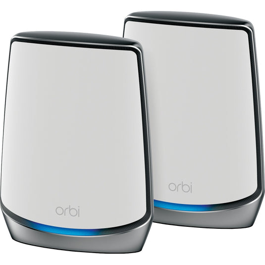 Netgear orbi wifi 6-systeem (rbk852) ax6000 mesh router (wit zilver, 1x router (rbr850), 1x satelliet (rbs850), dekking tot 350 m²)