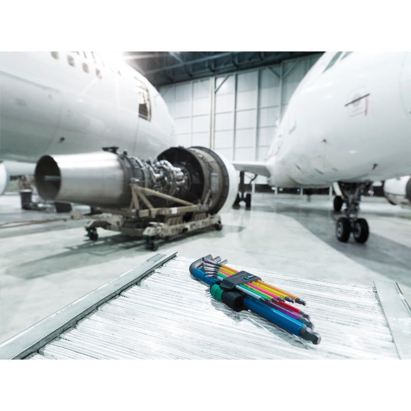Load image into Gallery viewer, Wera inbussleutelset 950 9 hex-plus multicolour 1 sb (9-delig, 1.5mm tot 10mm)
