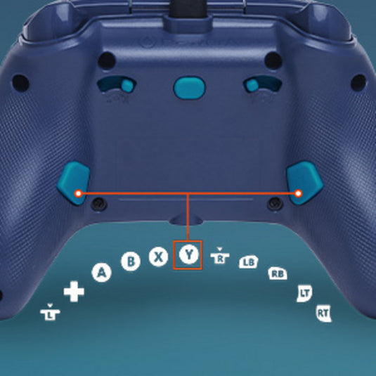 Powera advantage controller met kabel voor de xbox series x|s - watergolf (azuurblauw, xbox series x|s, xbox one, pc)