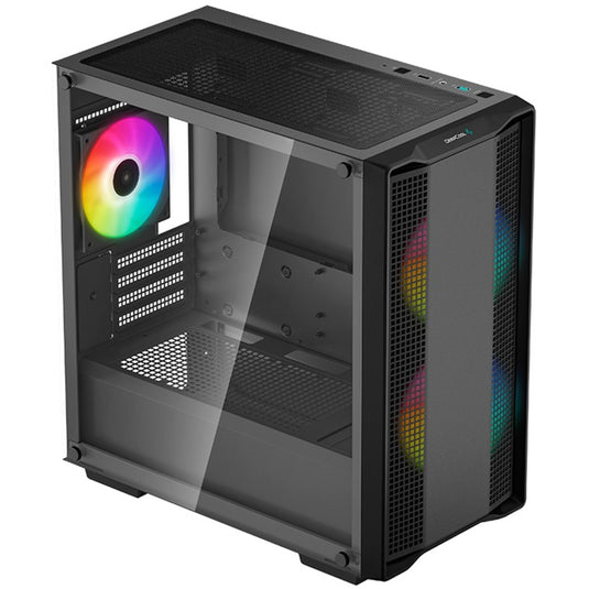 Deepcool cc360 argb mini tower behuizing (zwart | 2x usb-a | rgb | window)