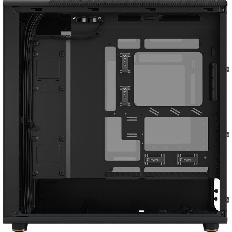 Afbeelding laden in galerijviewer, Fractal design north xl rc charcoal black tg dark midi tower behuizing (zwart houtkleur | 2x usb-a | 1x usb-c | tempered glass)
