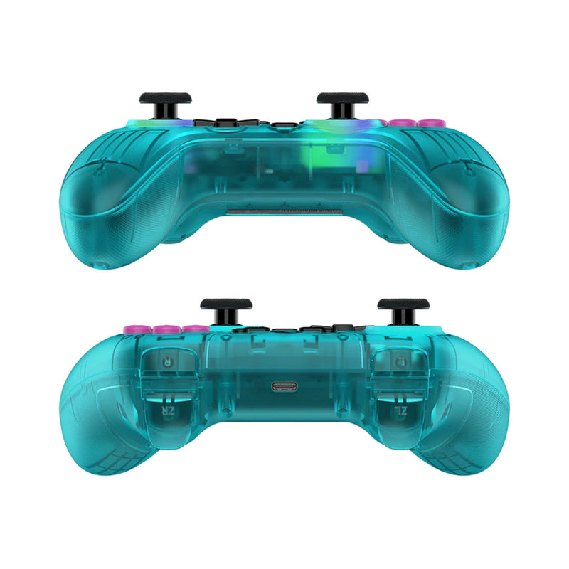 Afbeelding laden in galerijviewer, Gamesir nova hd rumble ns controller (blauwgroen, pc, steam, android, ios, switch, bluetooth 2.4 ghz usb)
