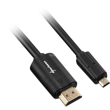 Sharkoon hdmi > micro-hdmi 2.0 kabel (zwart, 1 meter, 4k)