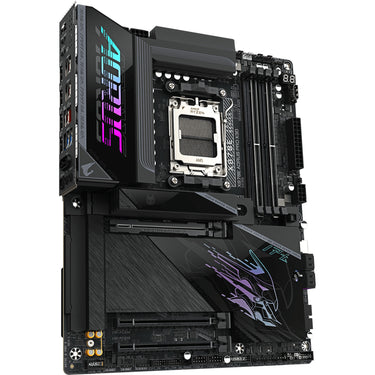 Gigabyte x870e aorus pro x3d socket am5 moederbord (zwart, raid, 5gb-lan, wi-fi 7, bt, sound, atx)