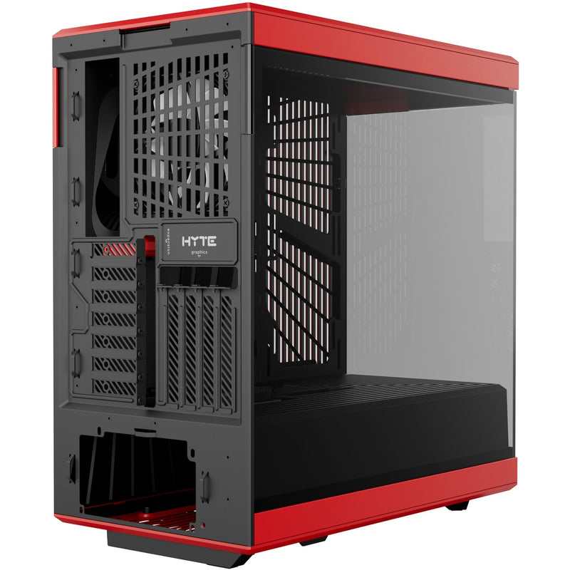 Load image into Gallery viewer, Hyte y40 midi tower behuizing (rood zwart | 2x usb-a | 1x usb-c | tempered glass)
