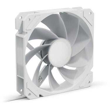 Sharkoon shark mirror rgb pwm reverse case fan (wit, 120 x 120 x 25 mm)